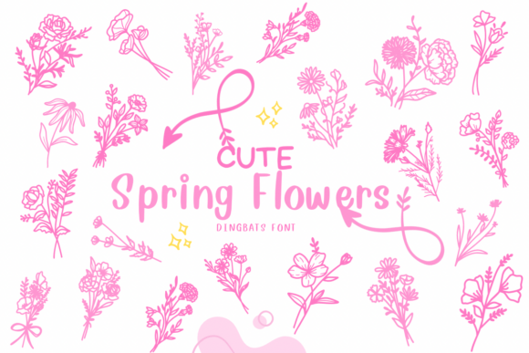 Cute Spring Flowers: A Font That Adds Flair to Your Brand
