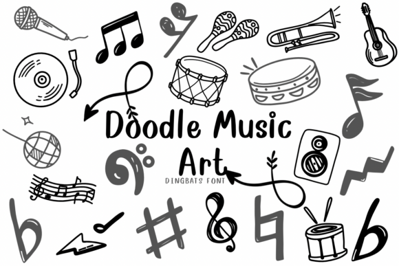 Doodle Music Art: A Creative Font for Branding Projects