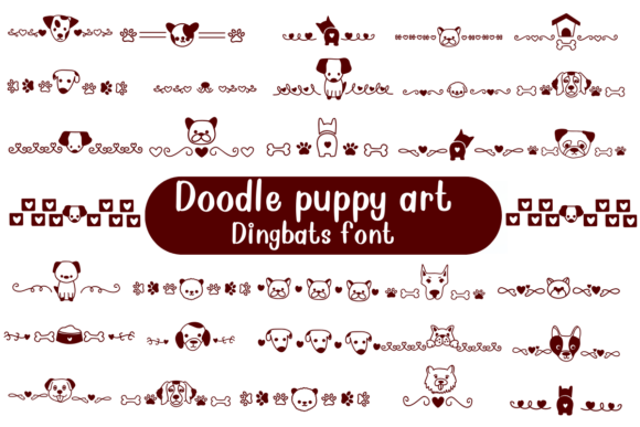 Doodle Puppy Art: A Font That Brings Canine Charm to Every Project