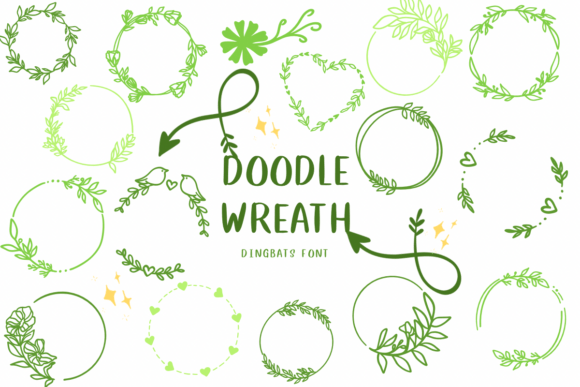 Doodle Wreath: A Decorative Font for Digital Design