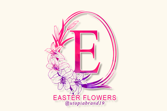 Easter Flowers Monogram: A Designer’s Take on Elegant Typography