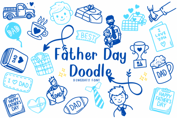 Font Choice That Speaks Volumes: Father Day Doodle