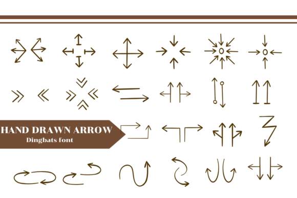 Hand Drawn Arrow: A Font for Creative Crafters and Product Makers