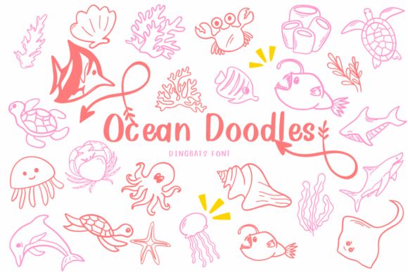 Ocean Doodles: A Playful Typographic Accent for Creative Projects