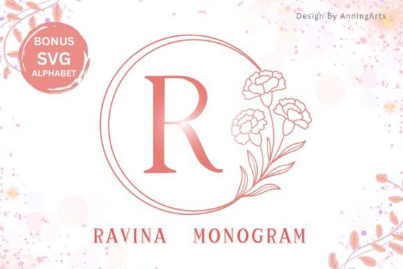 Ravina Monogram: A Serif Font with a Touch of Romance