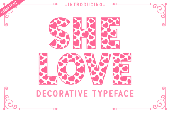 She Love Demo: A Decorative Font for Web Design and Branding