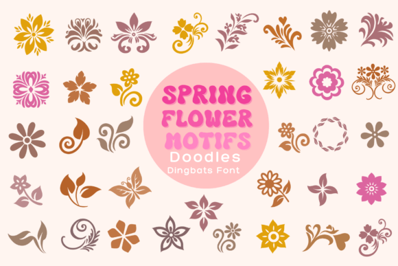 Spring Flower Motifs: A Font That Brings Freshness to Your Brand