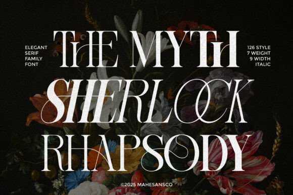 The Myth Sherlock Rhapsody: A Serif Font for Crafters and Designers