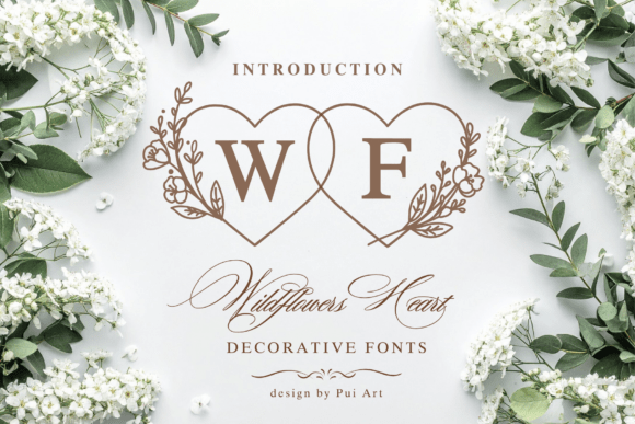 Wildflowers Heart Monogram: A Font for the Soul of Design
